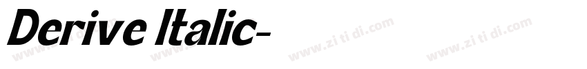 Derive Italic字体转换